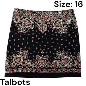 TALBOT'S   COTTON/SPANDEX    FULLY LINED SKIRT  SIZE: 16      #7